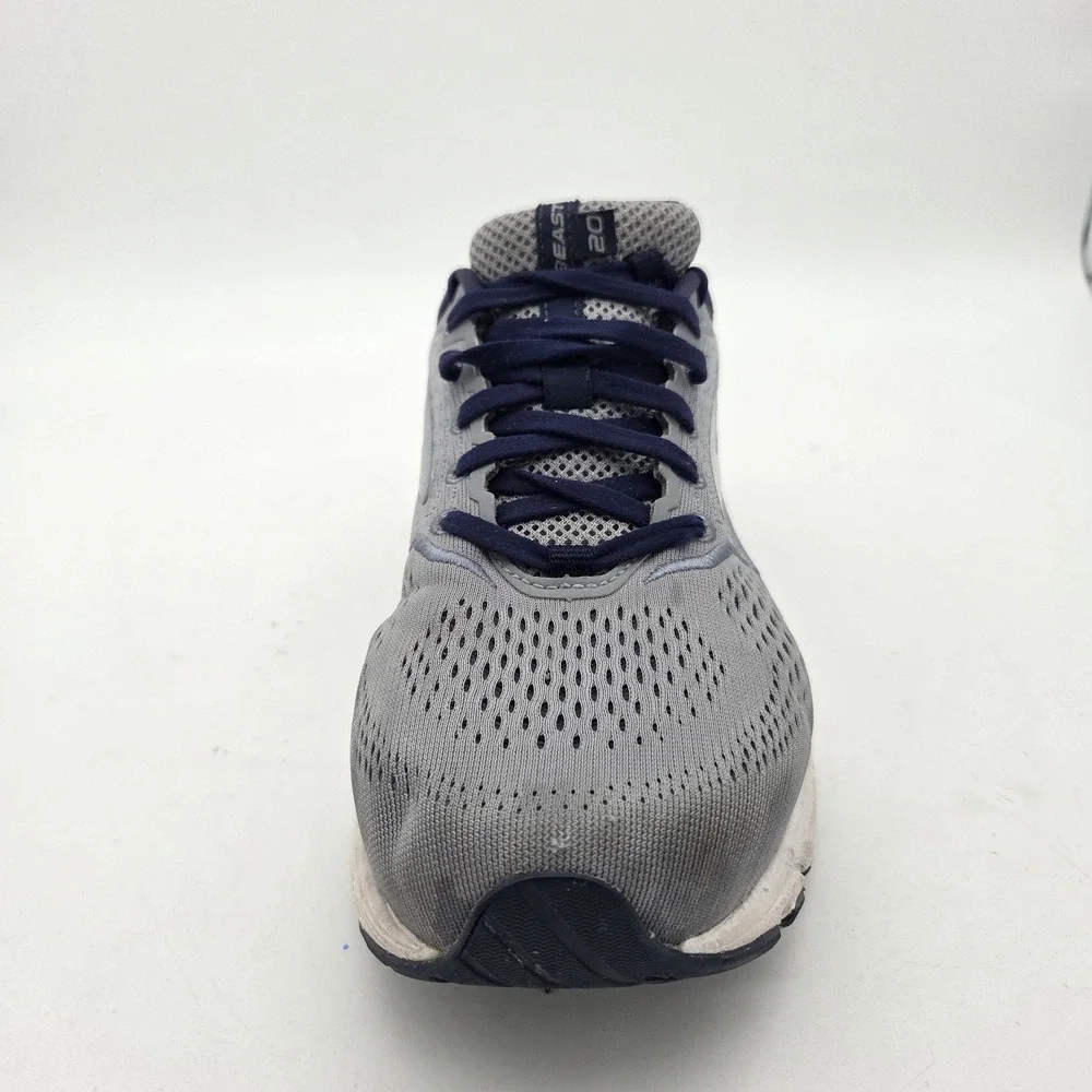 BROOKS Beast 20 Mens Running Shoes Mesh Sz 10 2E (Wide) Gray/White/Navy